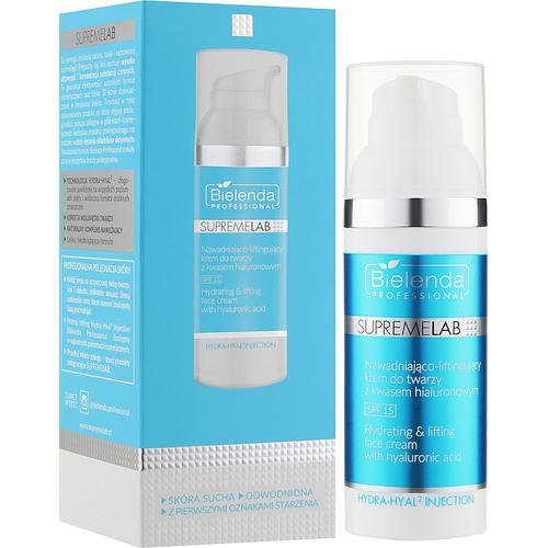 Bielenda Professional Supremelab Hydra-hyal2 - Гиалуроновый крем для лица SPF15, 50 мл. — изображение 2
