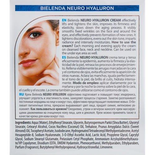 Bielenda Neuro Hialuron Hydrating Anti-wrinkle Face Cream - Увлажняющий крем против морщин 50+, 50 мл. — изображение 2