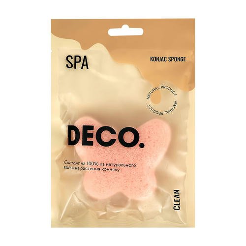 Спонж из конняку `DECO.` CLEAN butterfly — изображение 2