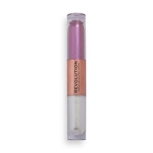 Тени для глаз `REVOLUTION` DOUBLE UP LIQUID SHADOW жидкие 2 в 1 тон blissful