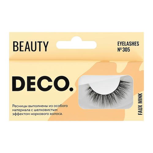 Накладные ресницы `DECO.` FAUX MINK с эффектом норки №305
