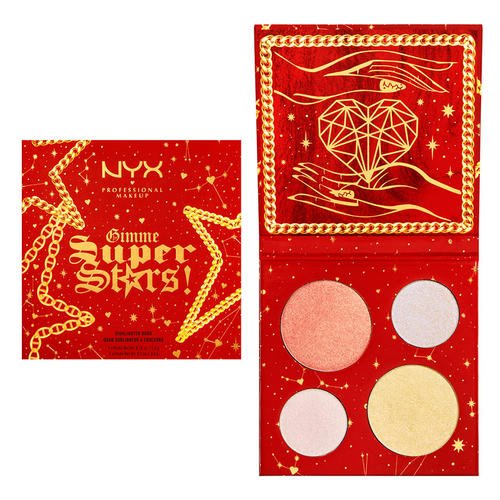 Палетка хайлайтеров `NYX PROFESSIONAL MAKEUP` GIMME SUPER STARS! 4 оттенка