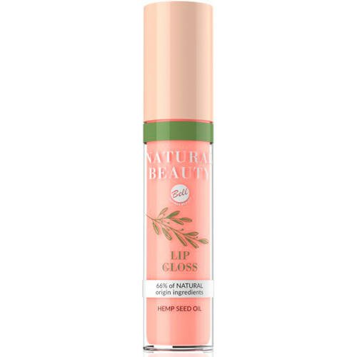 Блеск для губ `BELL` `NATURAL BEAUTY` NATURAL BEAUTY LIP GLOSS тон 02 peach gloss увлажняющий с маслом