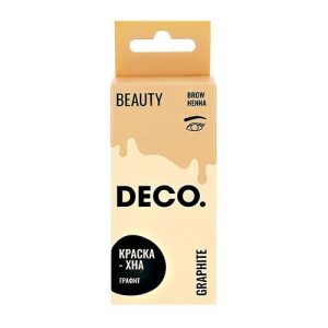 Краска-хна для бровей `DECO.` в креме с активатором (тон черный) 15 г + 15 г