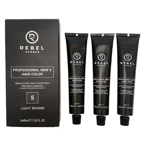 Rebel Barber Hair Color Light Brown 5 - Краска для волос 3шт по 40гр — изображение 2