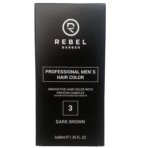 Rebel Barber Hair Color Dark Brown 3 - Краска для волос 3шт по 40гр — изображение 3