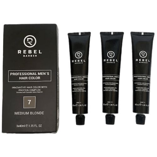 Rebel Barber Hair Color Medium Blonde 7 - Краска для волос 3шт по 40гр