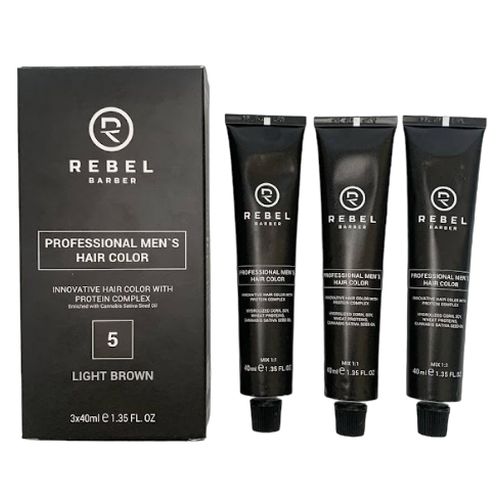 Rebel Barber Hair Color Light Brown 5 - Краска для волос 3шт по 40гр