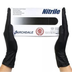 Перчатки нитрил Nitrile XS черные