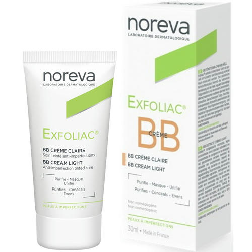 Норева ВВ крем для лица, светлый тон, 30 мл (Noreva, Exfoliac) — изображение 2
