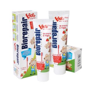 Биорепейр Набор Biorepair Детский: Детская зубная паста для детей 0-6 лет Biorepair Kids Strawberry, 50 мл х 2 шт. (Biorepair, Детская гамма)