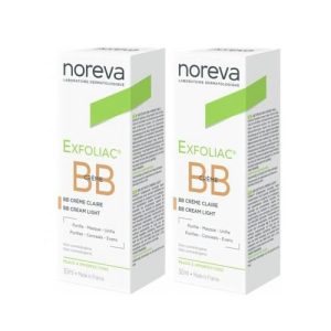 Норева Комплект Эксфолиак ВВ крем, светлый тон, 2х30 мл (Noreva, Exfoliac)