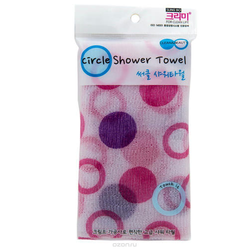 Sung bo Cleamy Clean&Beauty Мочалка для душа (28х95) Circle Shower Towel — изображение 2