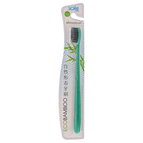 Зубная щетка SMILE CARE Eco Bamboo, с бамбуковым углем, средняя жесткость — изображение 2