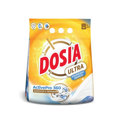 Стиральный порошок DOSIA альпийская свежесть, 3кг
