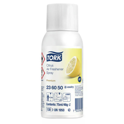Tork аэрозольный освежитель воздуха, цитрусовый аромат, 75 мл, 12шт.*упак