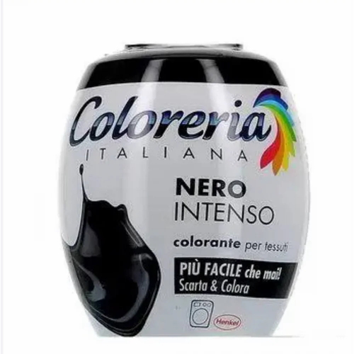 Краска для одежды в стиральной машине Coloreria Italiana Nero Intenso черная 350 грамм