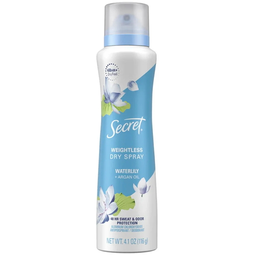 Дезодорант спрей Secret Antiperspirant Deodorant Dry Spray Waterlily and Argan Oil Лилия и масор Аргана