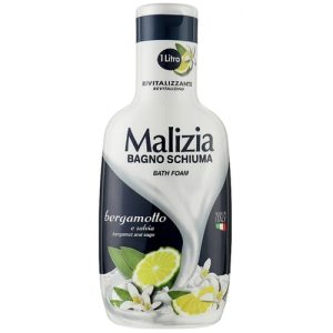 Гель-пена для ванны и душа (бергамот и шалфей) Malizia Bagno Schiuma Bergamotto E Salvia, 1000 мл