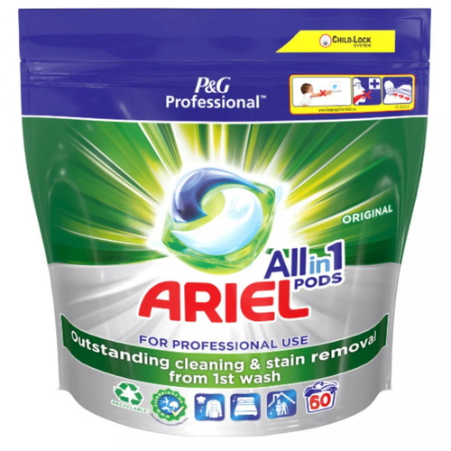 Капсулы для стирки Ariel Original For Professional Use All In 1 Pods, 60 шт