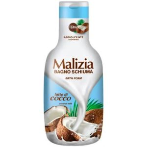 Гель-пена для душа и ванны Malizia Кокосовое молоко 1000 мл