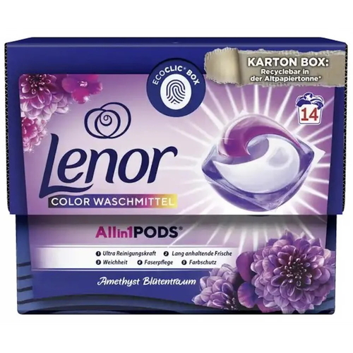 Капсулы для стирки Lenor all in 1 Amethyst Blutentraum 5Х 14 шт