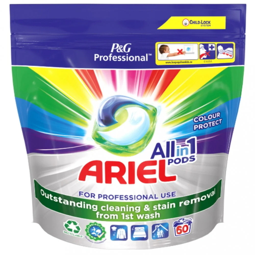 Капсулы для стирки Ariel Colour Protect For Professional Use All In 1 Pods, 60 шт