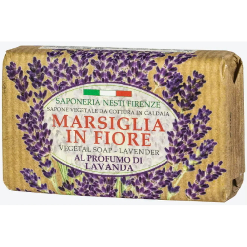 Натуральное марсельское мыло Nesti Dante Lavanda Marsiglia in Fiore, Марсельская Лаванда, 125 г