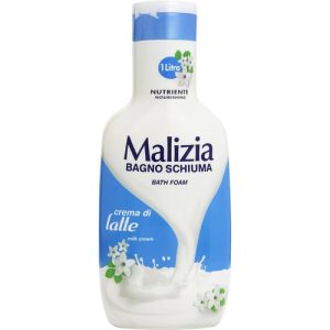 Гель-пена для ванны и душа (молочные сливки) Malizia Bagno Schiuma Crema Di Latte, 1000 мл