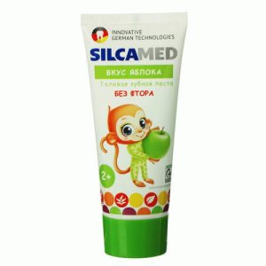Зубная паста детская Silcamed 65мл со вкусом яблока