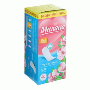 Прокладки ежедневные Милана 40шт ультратонкие Soft Deo Весенние цветы Эконом