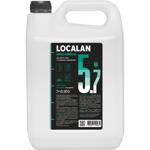 Localan: Express Window GEL 6.2 5л для мытья стекол,концентрат