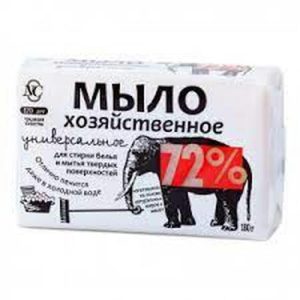 Мыло хозяйственное: 100г 72% универсальное Невская Косметика спайка /пач.=4 шт