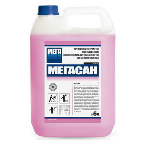 Мега: Мегасан 5л для очистки и дезинфекции сантехники