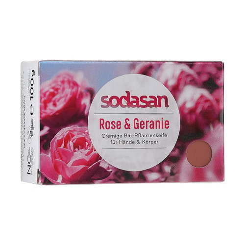 Мыло-крем для рук и тела "Wild roses", Sodasan Cream Wild Roses Soap