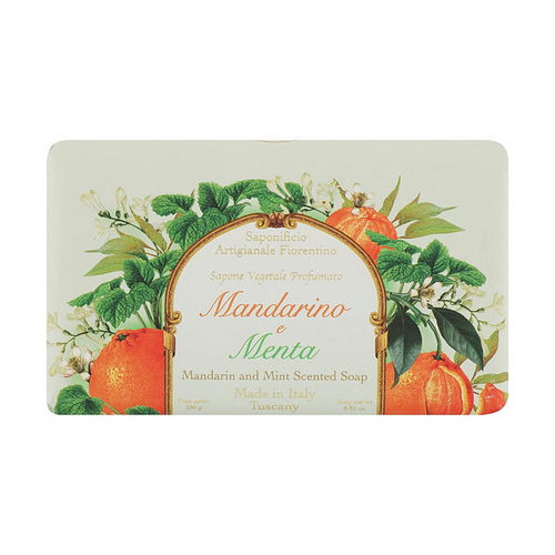 Мыло натуральное «Мандарин&Мята», Saponificio Artigianale Fiorentino Tangerine & Mint Soap