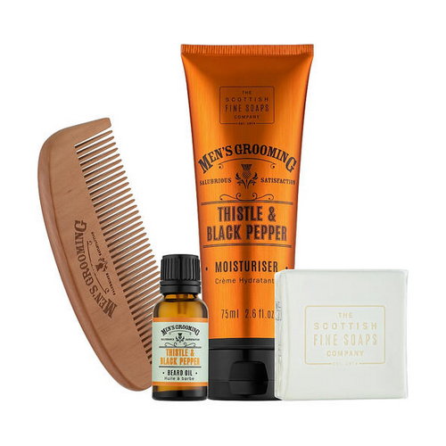 Набор (soap/40g + oil/20ml + f/cr/75ml + comb), Scottish Fine Soaps Men’s Grooming Thistle & Black Pepper — изображение 2