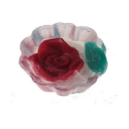Глицериновое мыло "Роза", красная, Bulgarian Rose Soap