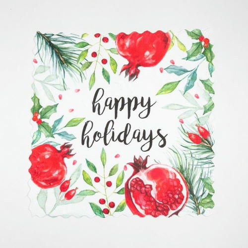 Набор салфеток Доляна Happy hollidays 20х20 см-2 шт, микрофибра — изображение 2