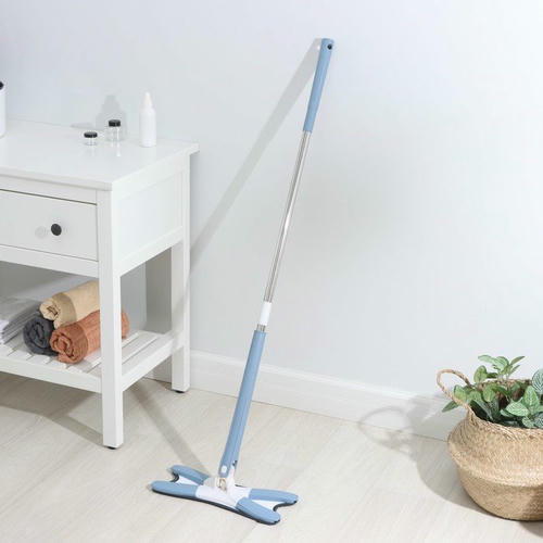 Швабра с отжимом Twist Raccoon, насадка из микрофибры 36x14 см, стальная нержавеющая ручка 125 см