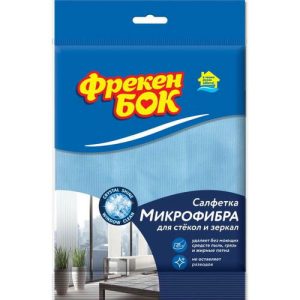 Салфетка для стекол и зеркал, микрофибра