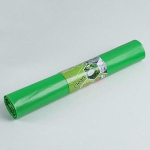 Мешки для раздельного сбора мусора, 120 л, 70x108 см, 10 шт, ПВД, 40 мкм, для стекла, цвет зелёный