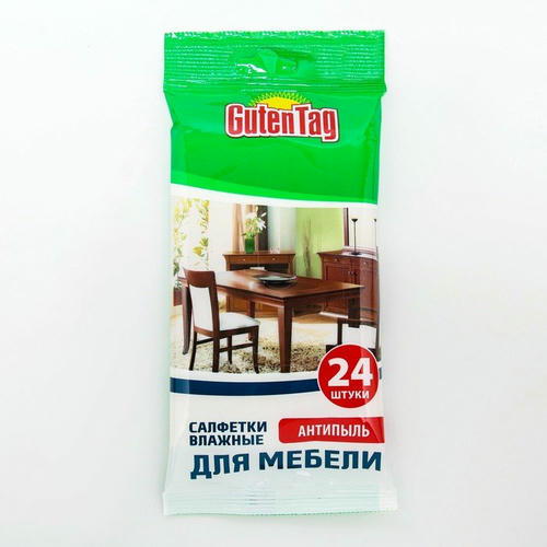Влажные салфетки Guten Tag, для мебели, 24 шт