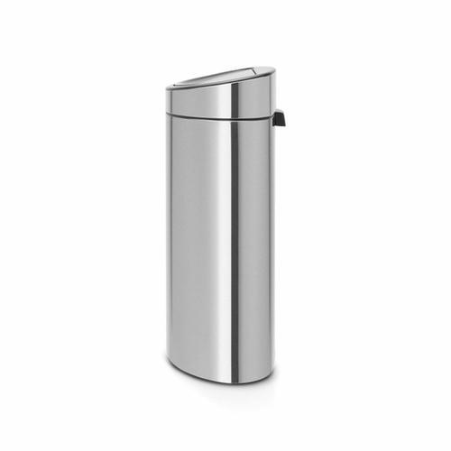 Мусорное ведро Brabantia Touch Bin New, двухсекционное, цвет стальной матовый, 10 л / 23 л — изображение 2