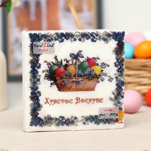 Салфетки бумажные New line «Пасхальная корзина», 2 слоя, 33*33 см, 20 шт