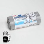 Мешки для мусора Antibac, 60 л, ПНД, 10 мкм, 30 шт, цвет серый