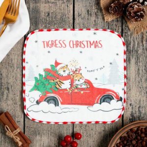 Новогодняя салфетка для уборки Tigress Christmas, 20х20 см, п/э