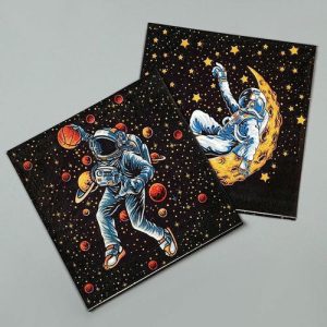 Салфетки бумажные «Космонавт», в наборе 20 шт