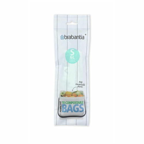 Пакет пластиковый Brabantia PerfectFit, биоразлагаемый, размер S (6 л), 10 шт