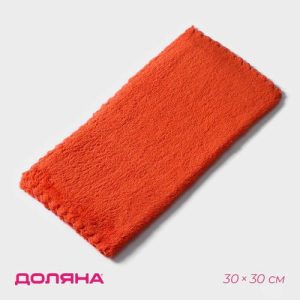 Салфетка микрофибра супервпитывающая Доляна, 30x30 см, цвет МИКС